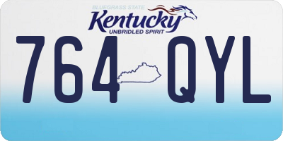 KY license plate 764QYL