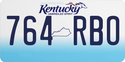 KY license plate 764RBO