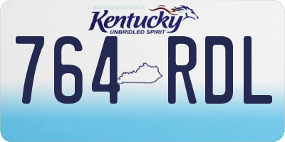 KY license plate 764RDL