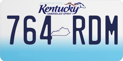 KY license plate 764RDM