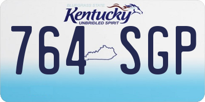 KY license plate 764SGP