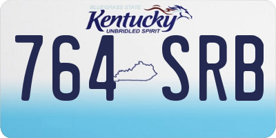 KY license plate 764SRB