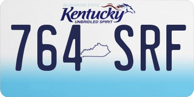KY license plate 764SRF