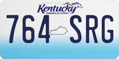 KY license plate 764SRG