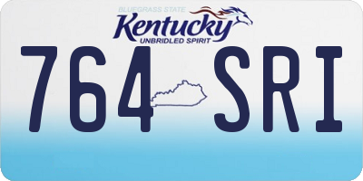 KY license plate 764SRI