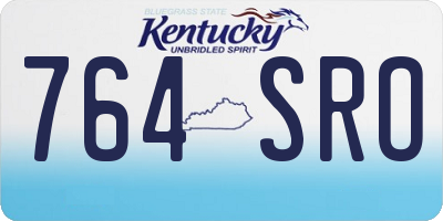 KY license plate 764SRO
