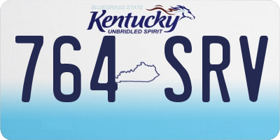 KY license plate 764SRV
