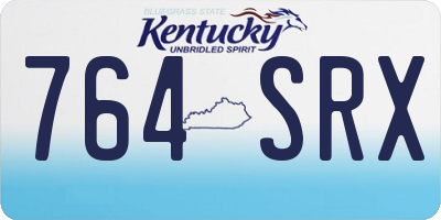 KY license plate 764SRX