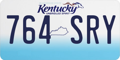 KY license plate 764SRY