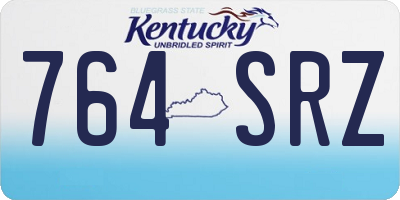 KY license plate 764SRZ
