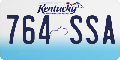 KY license plate 764SSA