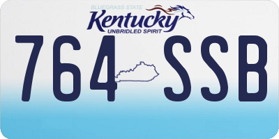 KY license plate 764SSB