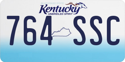 KY license plate 764SSC