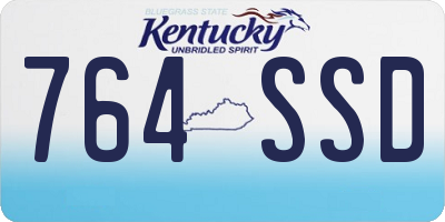 KY license plate 764SSD