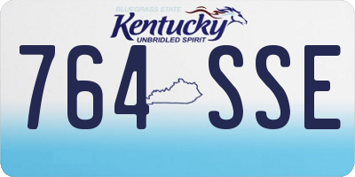 KY license plate 764SSE