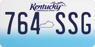 KY license plate 764SSG