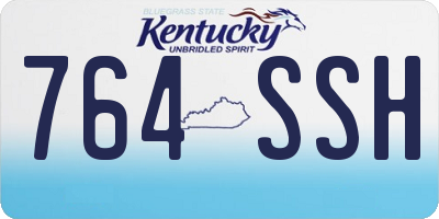 KY license plate 764SSH