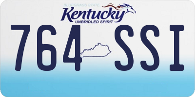 KY license plate 764SSI