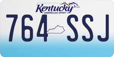 KY license plate 764SSJ
