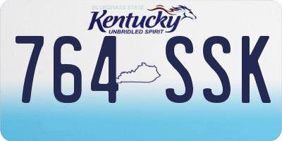 KY license plate 764SSK
