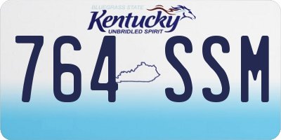 KY license plate 764SSM