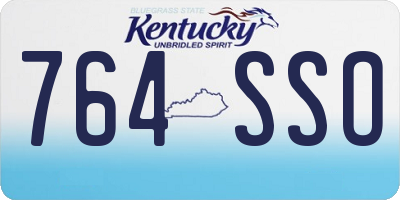 KY license plate 764SSO
