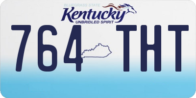 KY license plate 764THT
