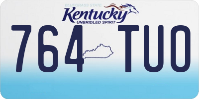 KY license plate 764TUO