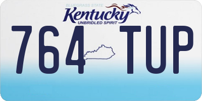 KY license plate 764TUP