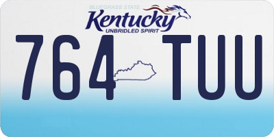 KY license plate 764TUU