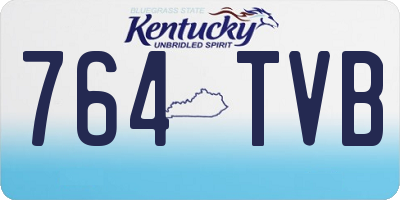KY license plate 764TVB