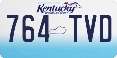 KY license plate 764TVD