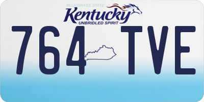 KY license plate 764TVE