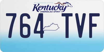 KY license plate 764TVF