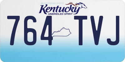 KY license plate 764TVJ
