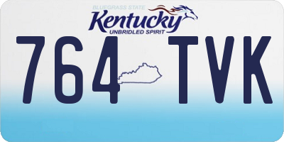 KY license plate 764TVK