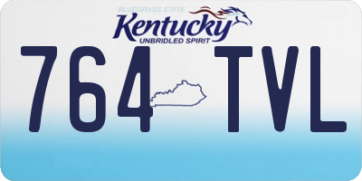 KY license plate 764TVL