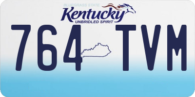 KY license plate 764TVM