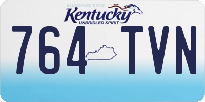 KY license plate 764TVN
