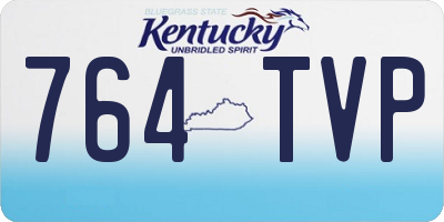 KY license plate 764TVP