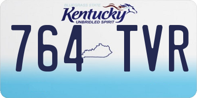 KY license plate 764TVR