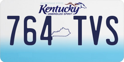 KY license plate 764TVS