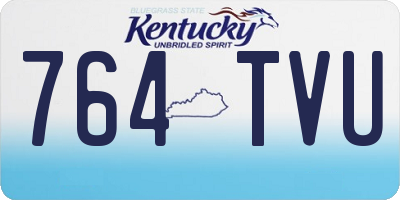 KY license plate 764TVU