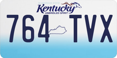KY license plate 764TVX