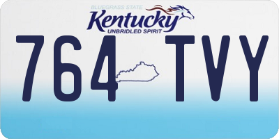 KY license plate 764TVY