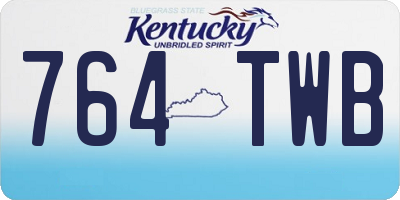KY license plate 764TWB
