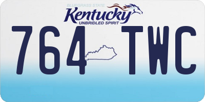 KY license plate 764TWC