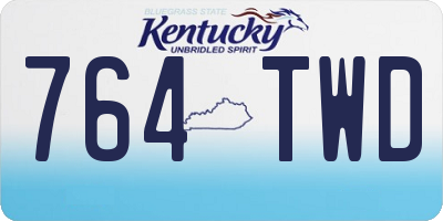 KY license plate 764TWD