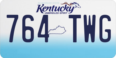 KY license plate 764TWG