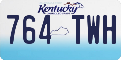 KY license plate 764TWH